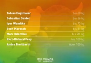 Judo Deutsches Olympiateam Männer 2016